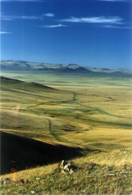 Krajina v centrálním Mongolsku