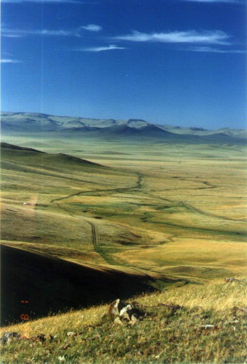 Countryside in central Mongolia