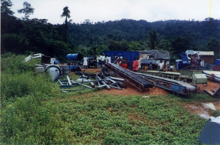 Le transport du atelier de préparation des minerais