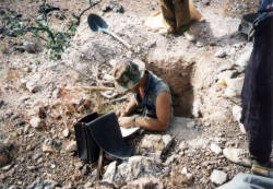 Documentation of shallow prospect pit