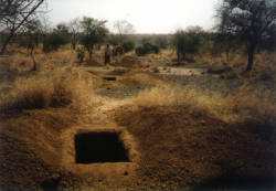 Documentation and sampling of prospect pit