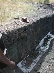 Sampling of exploration trench