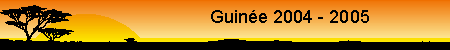 Guinée 2004 - 2005
